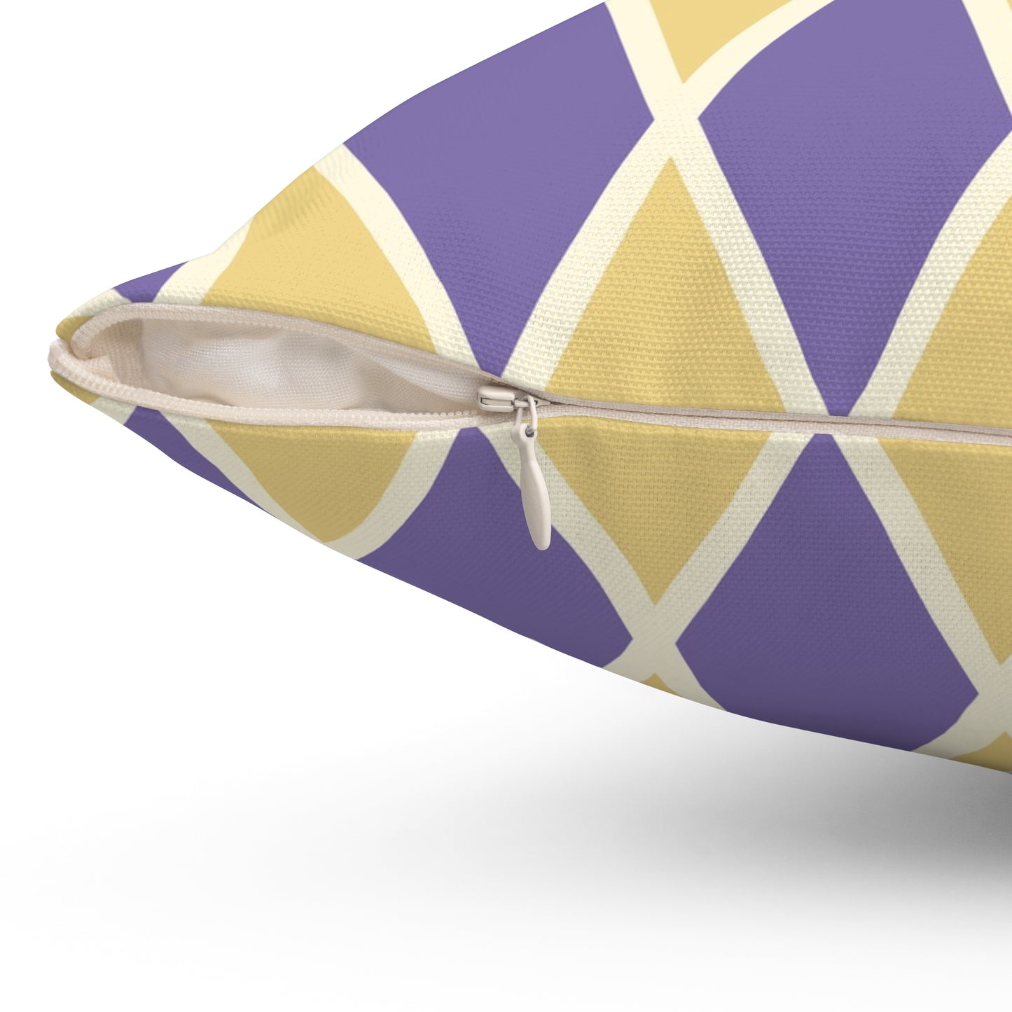 Purple/Yellow Harlequin Throw Pillow