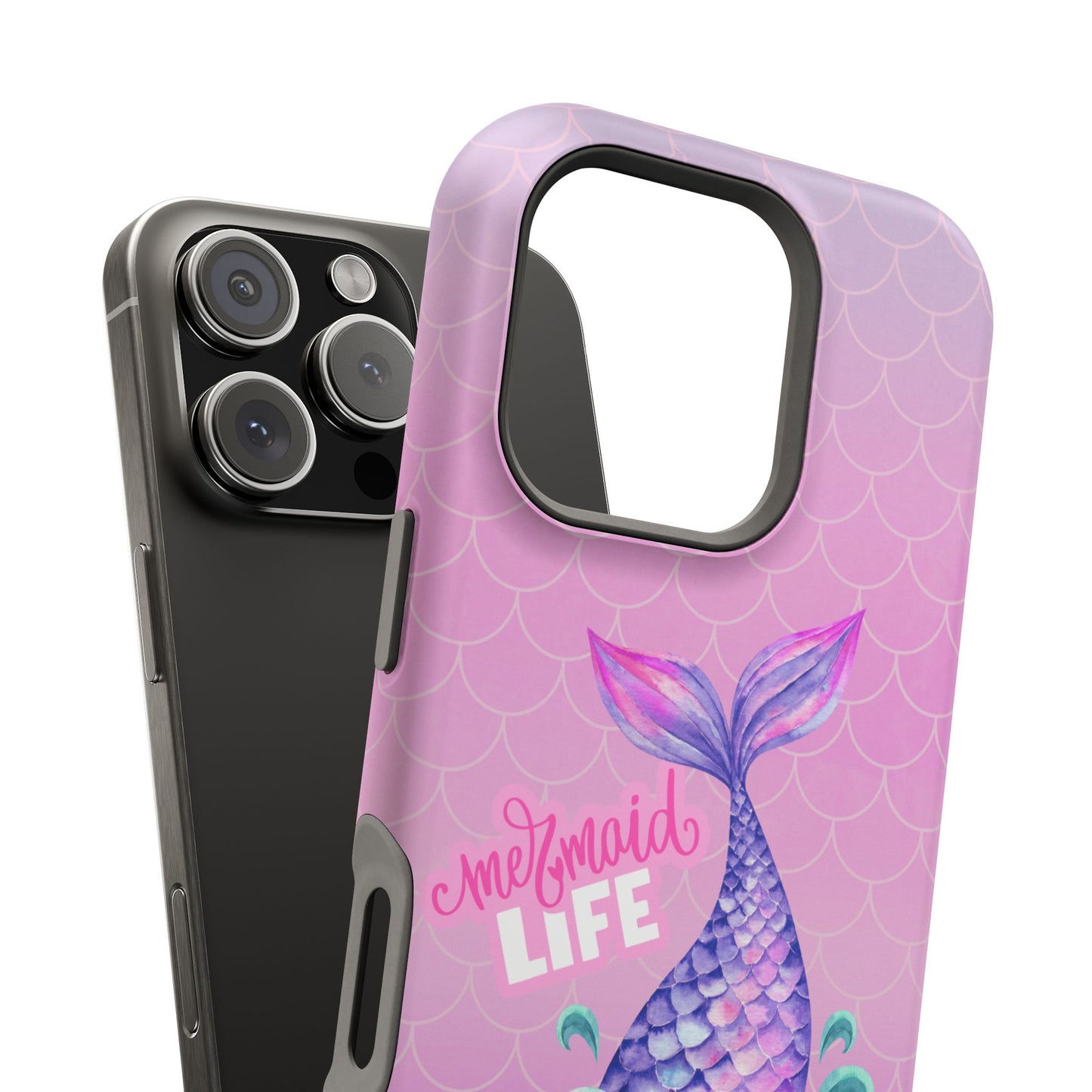 Pink Mermaid Life MagSafe® Compatible Tough Case for iPhone