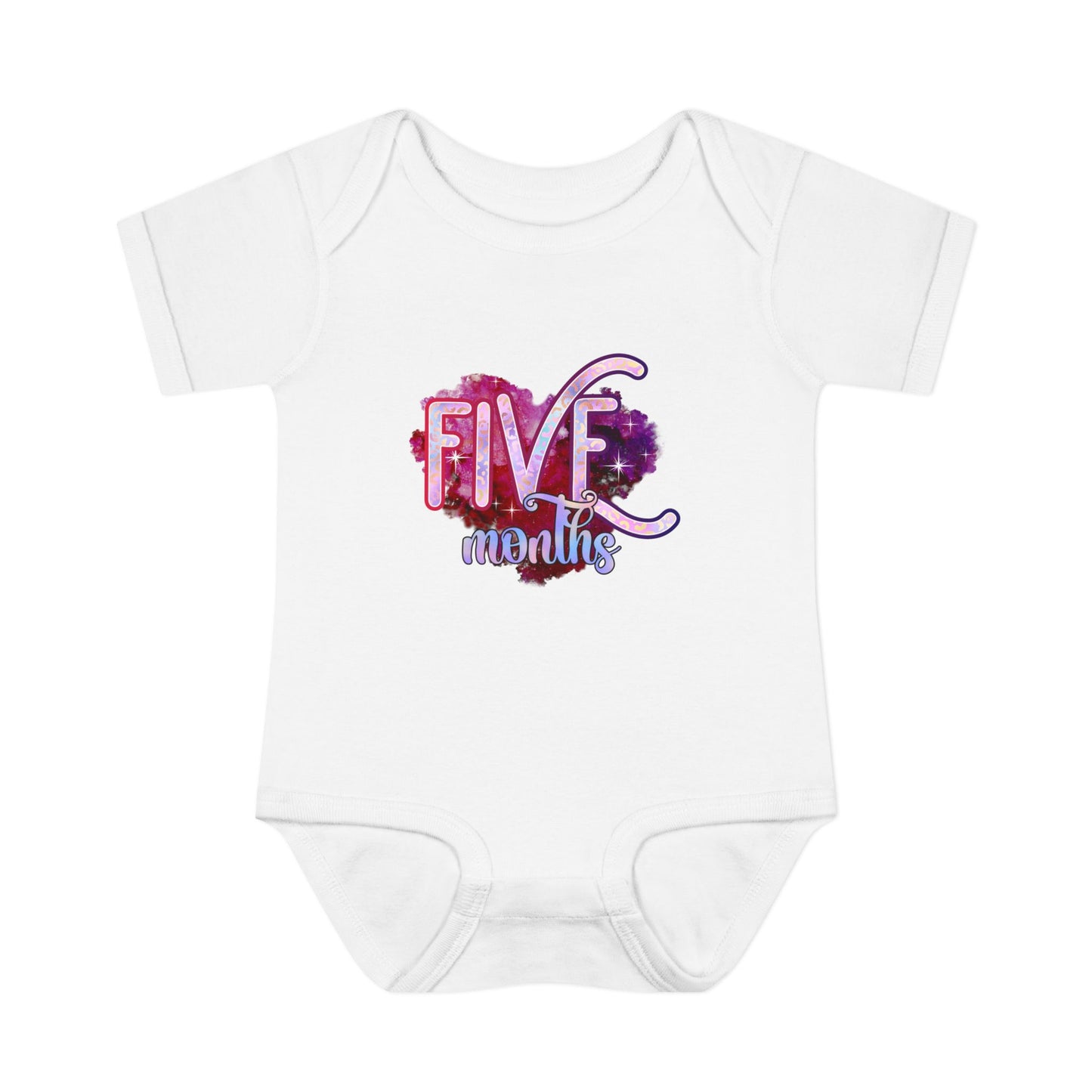 Stardust Baby Milestone Bodysuit-Five Months