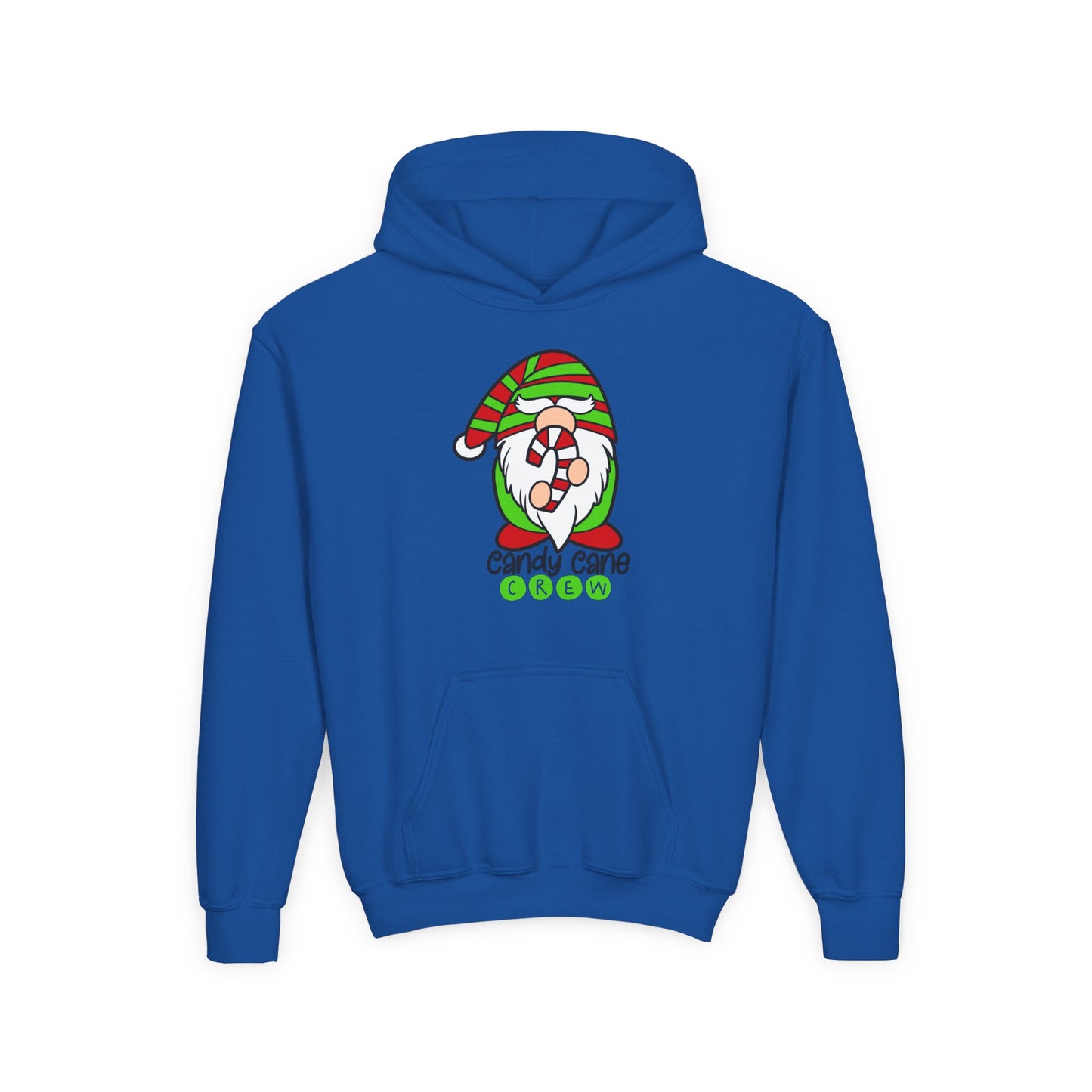 Candy Cane Crew Gnome Youth Hoodie