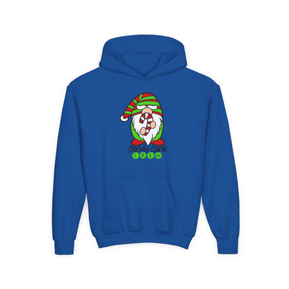 Candy Cane Crew Gnome Youth Hoodie