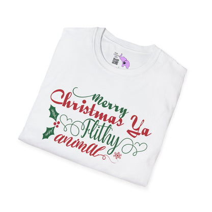 Merry Christmas Ya Filthy Animal Adult T-shirt