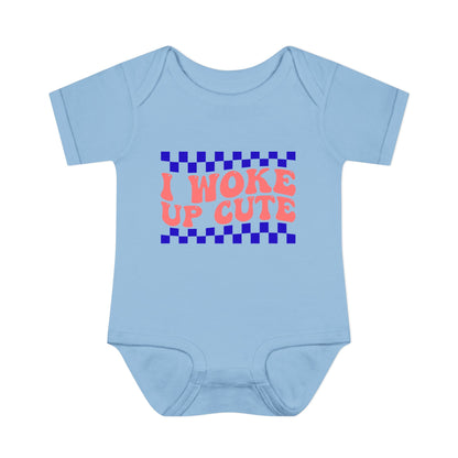 I Woke Up Cute Infant Baby Rib Bodysuit