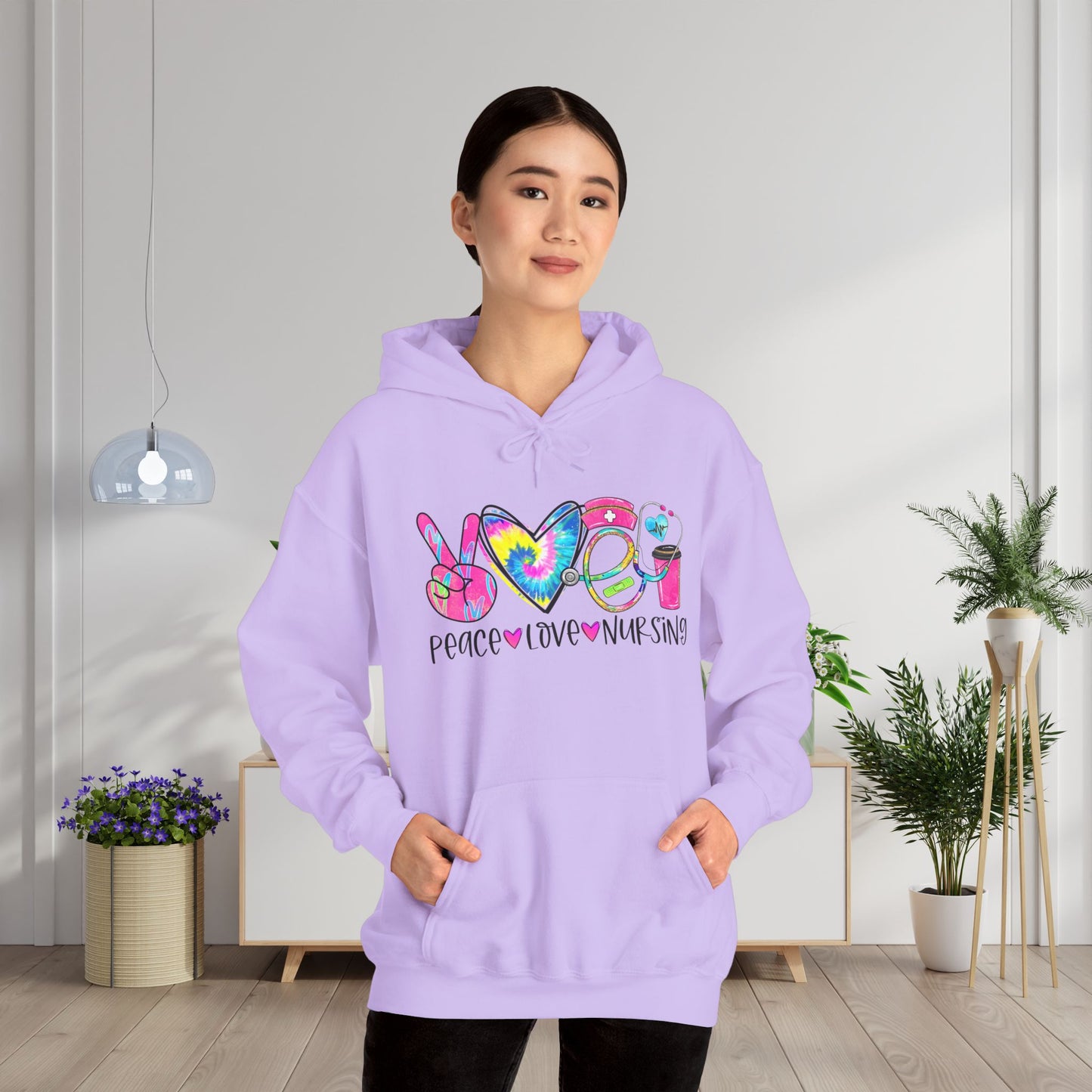 Love Peace Nursing Heavy Blend™ Hooded Sweatshirt
