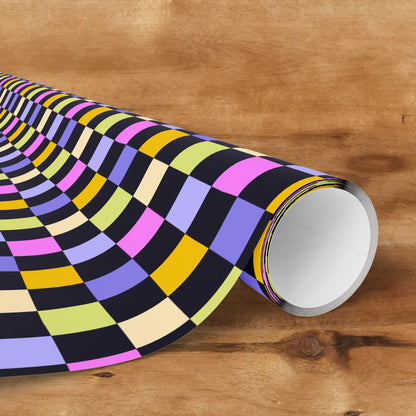 Joyful Checkerboard Gift Wrap