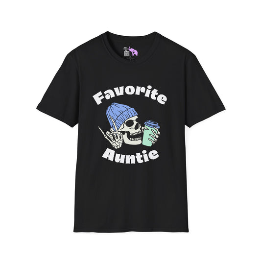 Favorite Auntie Skull Green/Blue T-shirt