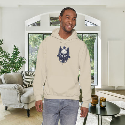 Creepy Skull Wolf Heavy Blend™ Hooded Sweatshirt