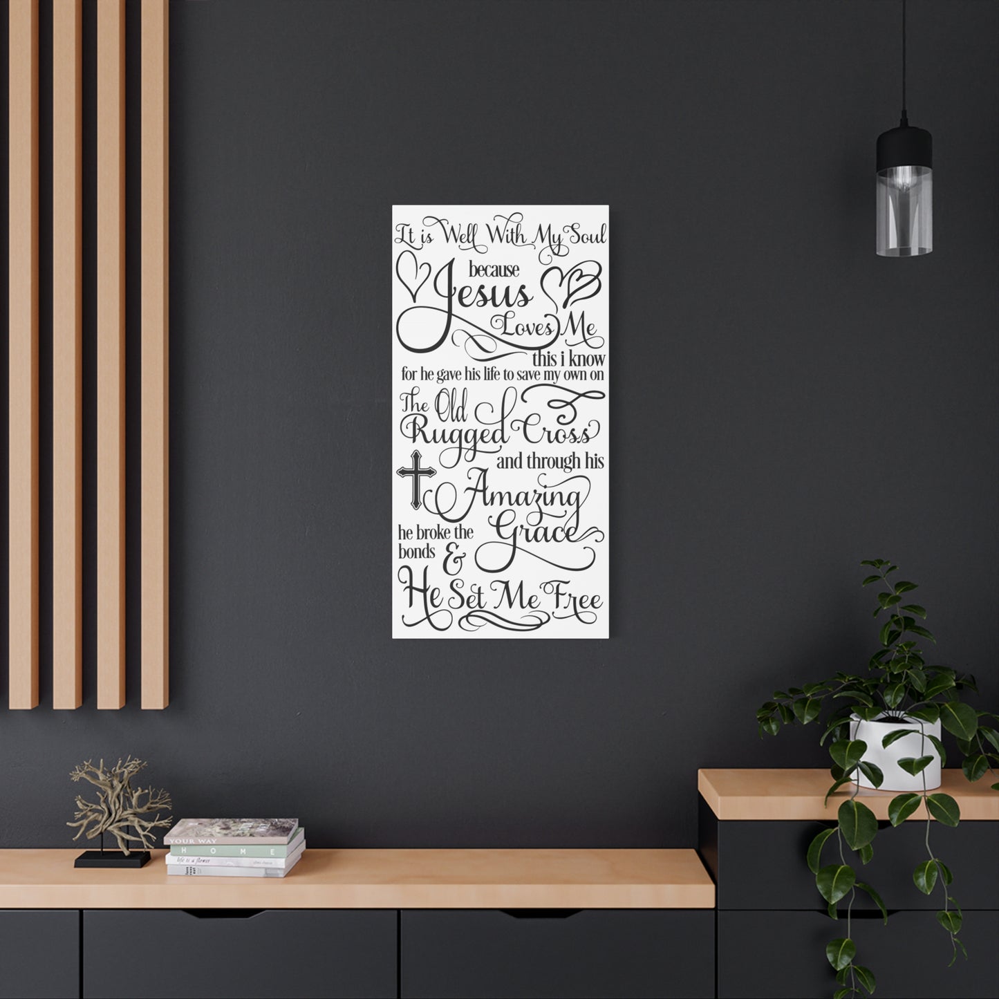 Hymnal Poem Canvas Art