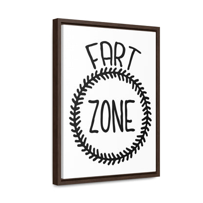 Fart Zone  2 Canvas Wraps, Vertical Frame