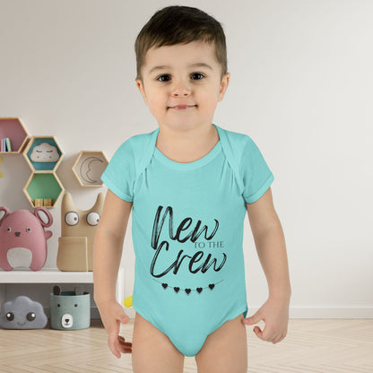 New To The Crew Infant Baby Rib Bodysuit