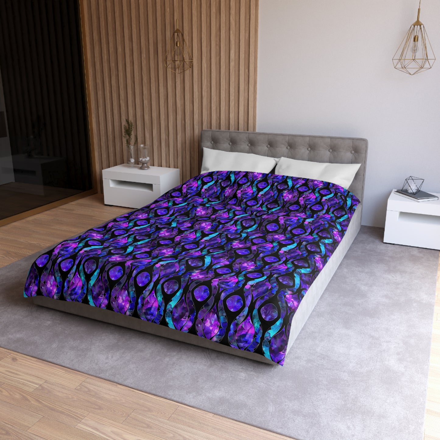 Celestial Glass Microfiber Duvet Cover