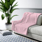 Dreamy Rose Gingham Fleece Blanket