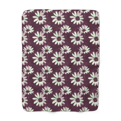Purple Tide Petals Fleece Blanket