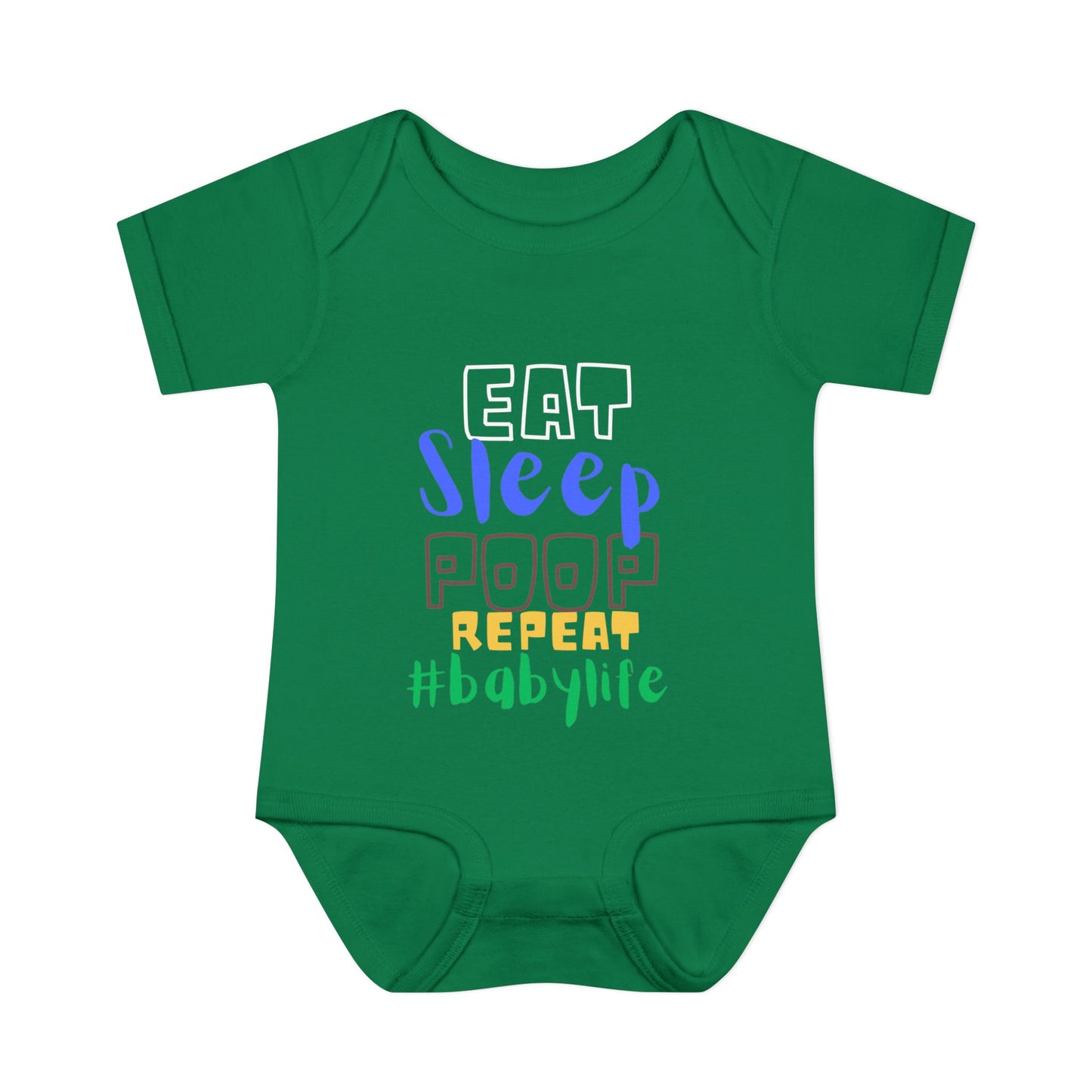 Eat Sleep Poop Repeat #babylife Infant Baby Rib Bodysuit