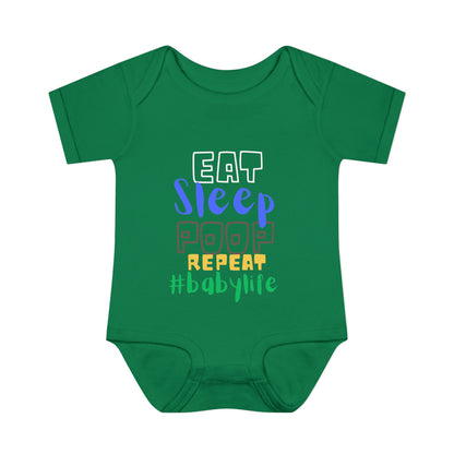 Eat Sleep Poop Repeat #babylife Infant Baby Rib Bodysuit