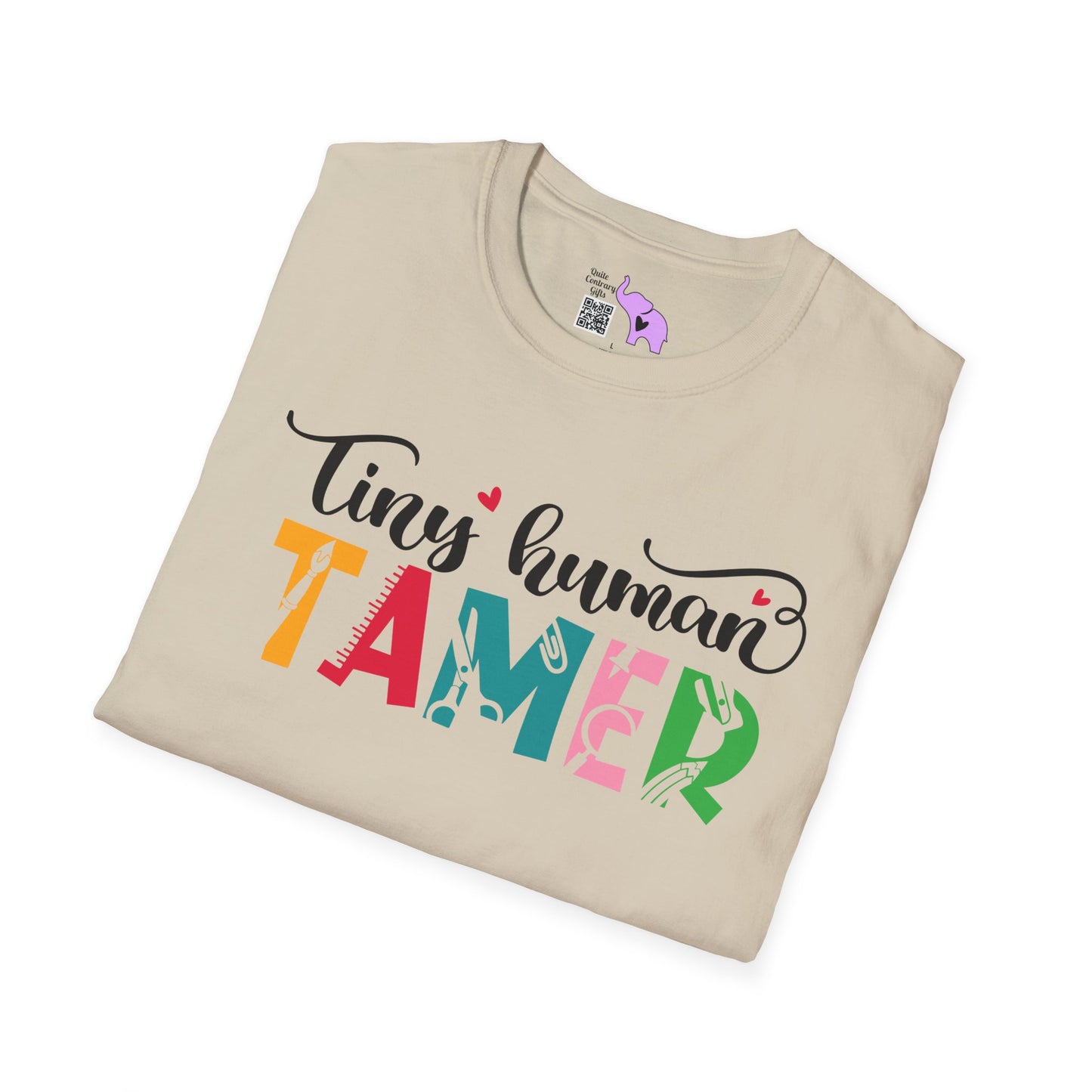 Tiny Human Tamer (Teacher) Adult T-shirt