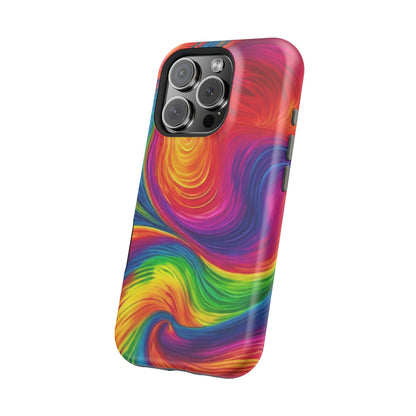 Tie Dye Color Swirl MagSafe® Compatible Tough Case for iPhone