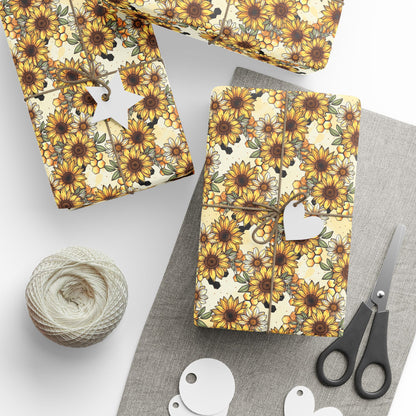 Honecombs & Sunflowers Wrapping Paper