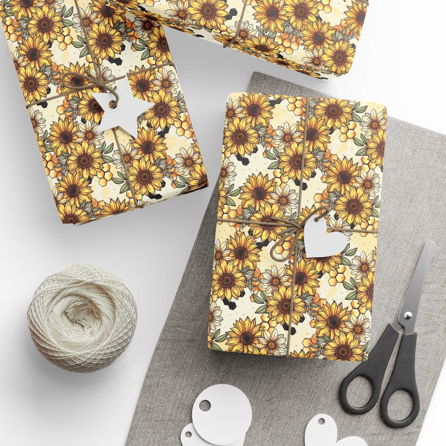 Honecombs & Sunflowers Wrapping Paper