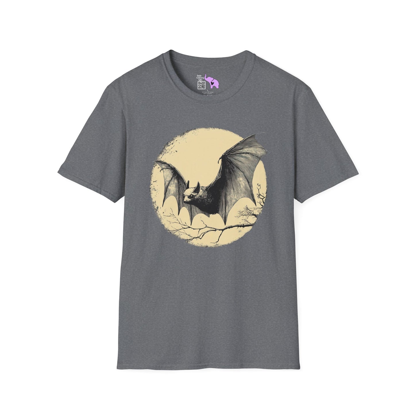 Bat Over Moon 2 Adult T-shirt