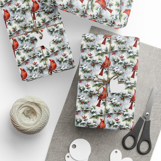 Cardinal Winter Elegance Wrapping Paper