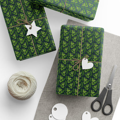 Emerald Canopy Frogs Wrapping Paper