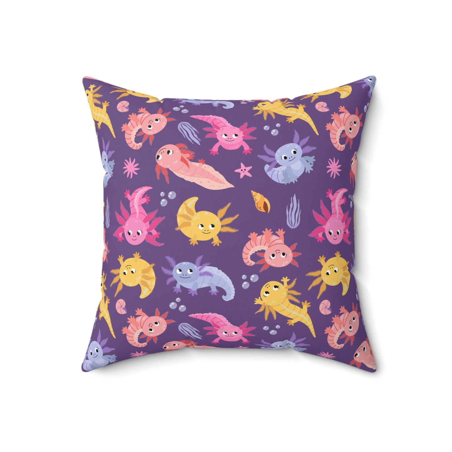 Axolotl Adventures Throw Pillow