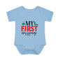 My First Christmas Infant Baby Rib Bodysuit