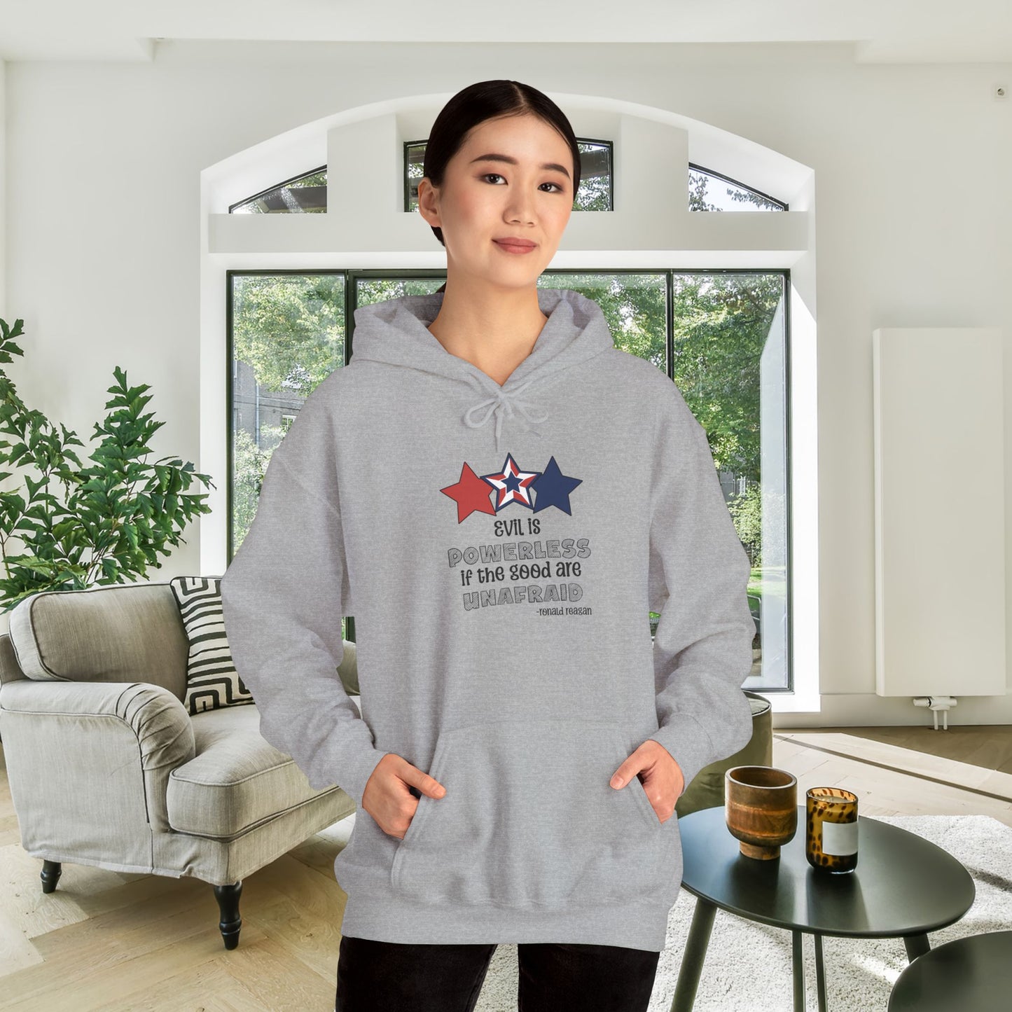 Evil is Powerless If The Good Are Unafraid Heavy Blend™ Hooded Sweatshirt