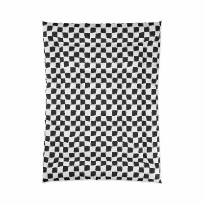 Distorted Check Comforter
