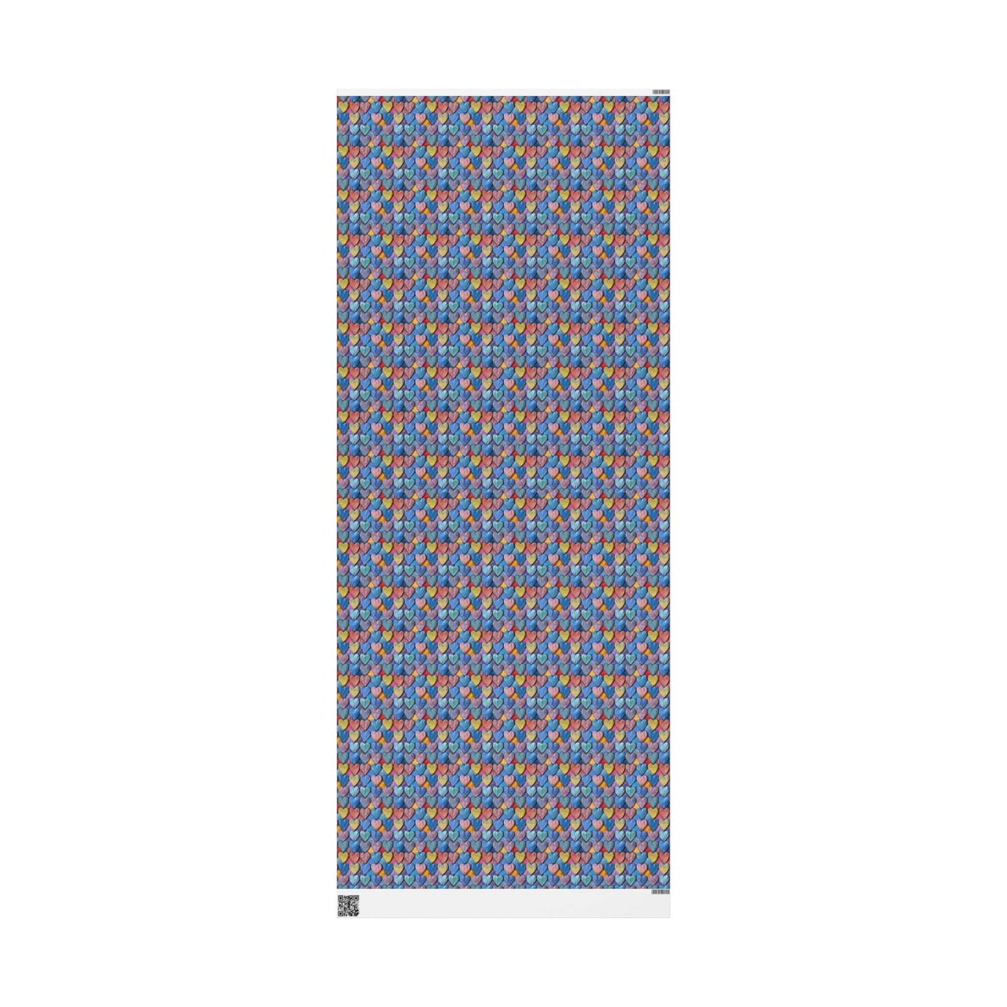 Color Pop Leather Hearts Wrapping Paper