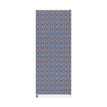 Color Pop Leather Hearts Wrapping Paper