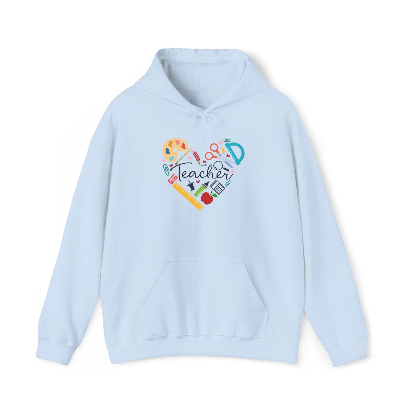 Teacher Supply Heart Heavy Blend™ Hooded Sweatshirt