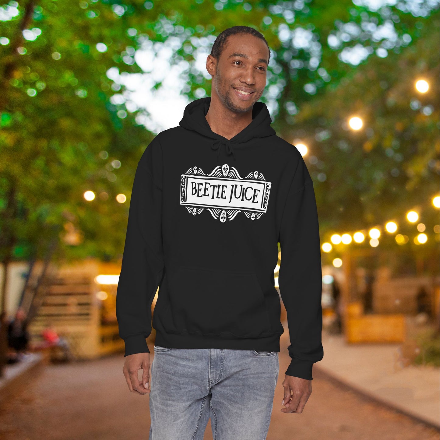 BeetleJuice (2) Heavy Blend™ Hooded Sweatshirt
