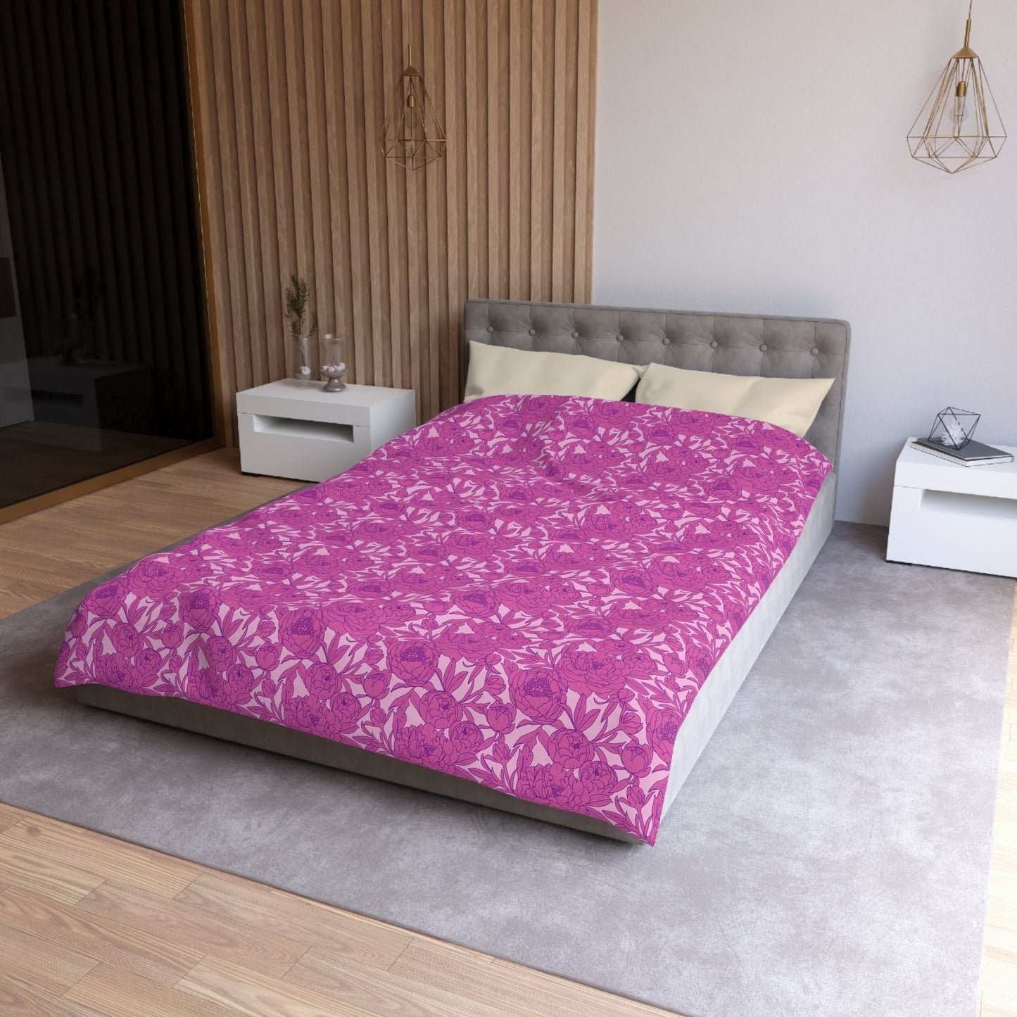 Blush Peony Garden Duvet Bedding Set