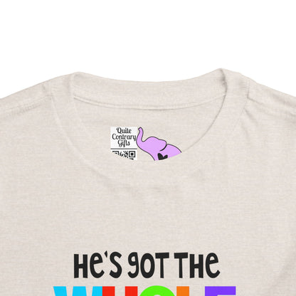 He's Got The Whole World in His Hands Toddler Tee