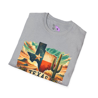 Texas Desert Roads 4 Adult T-shirt