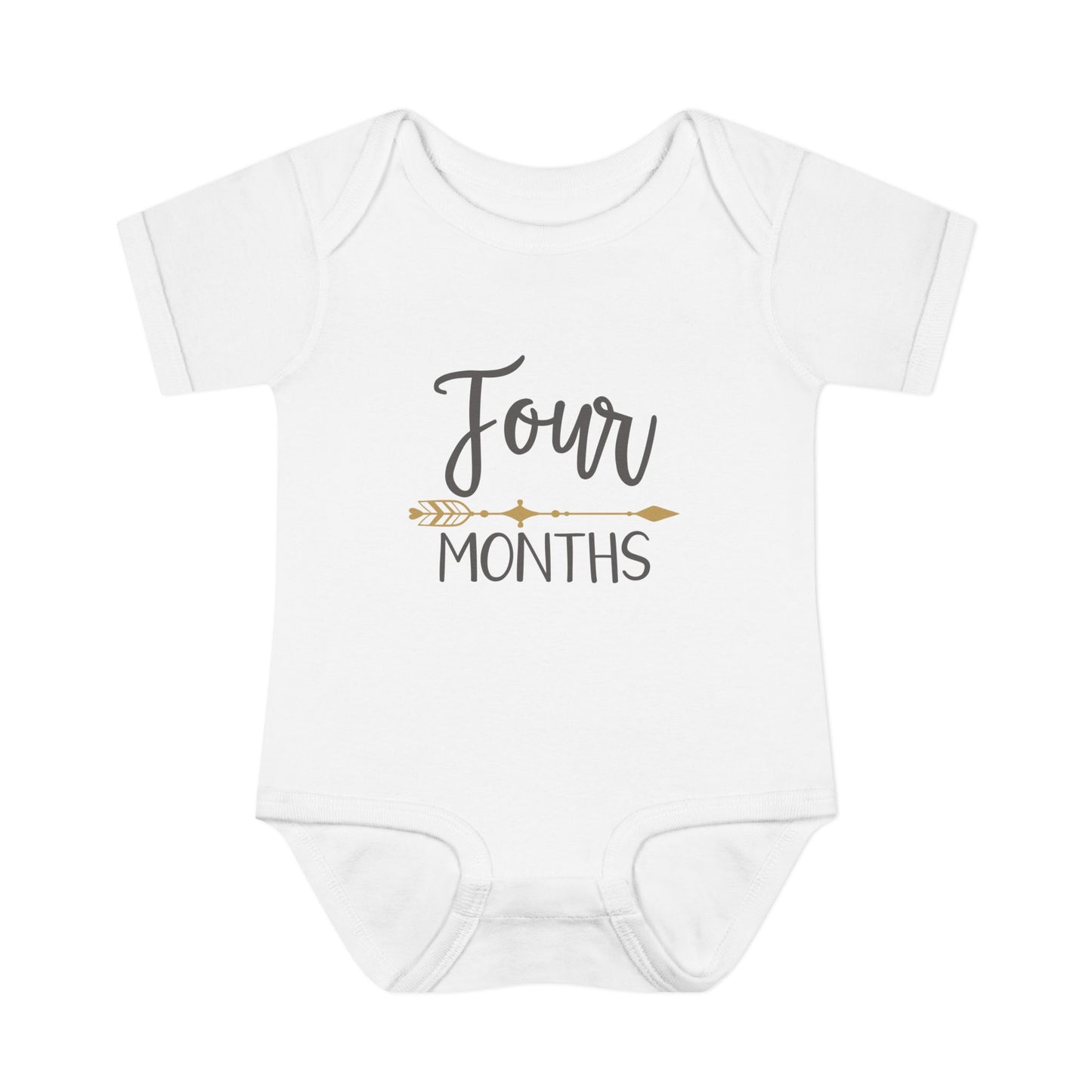 Golden Arrow Milestone Baby Bodysuit-Four Months