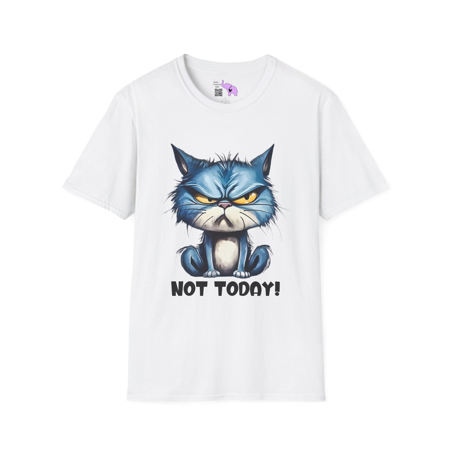 Not Today (Angry Cat) Adult T-shirt