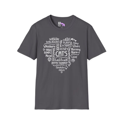 A Cat's Heart Adult T-shirt