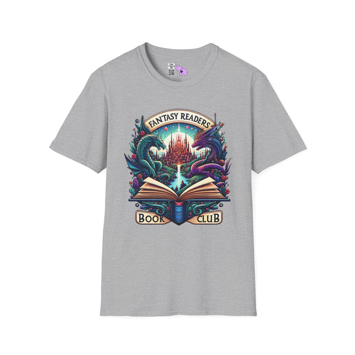 Fantasy Readers Book Club (Dragons) Adult T-shirt