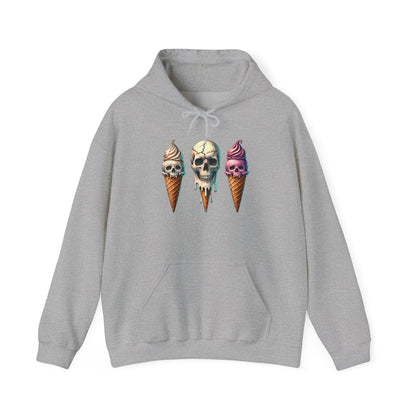 Ice Cream Cone Skull Heavy Blend™ Hooded Sweatshirt