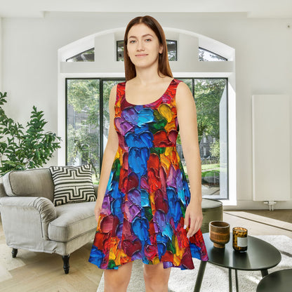 Palette Knife Hearts Women's Skater Dress