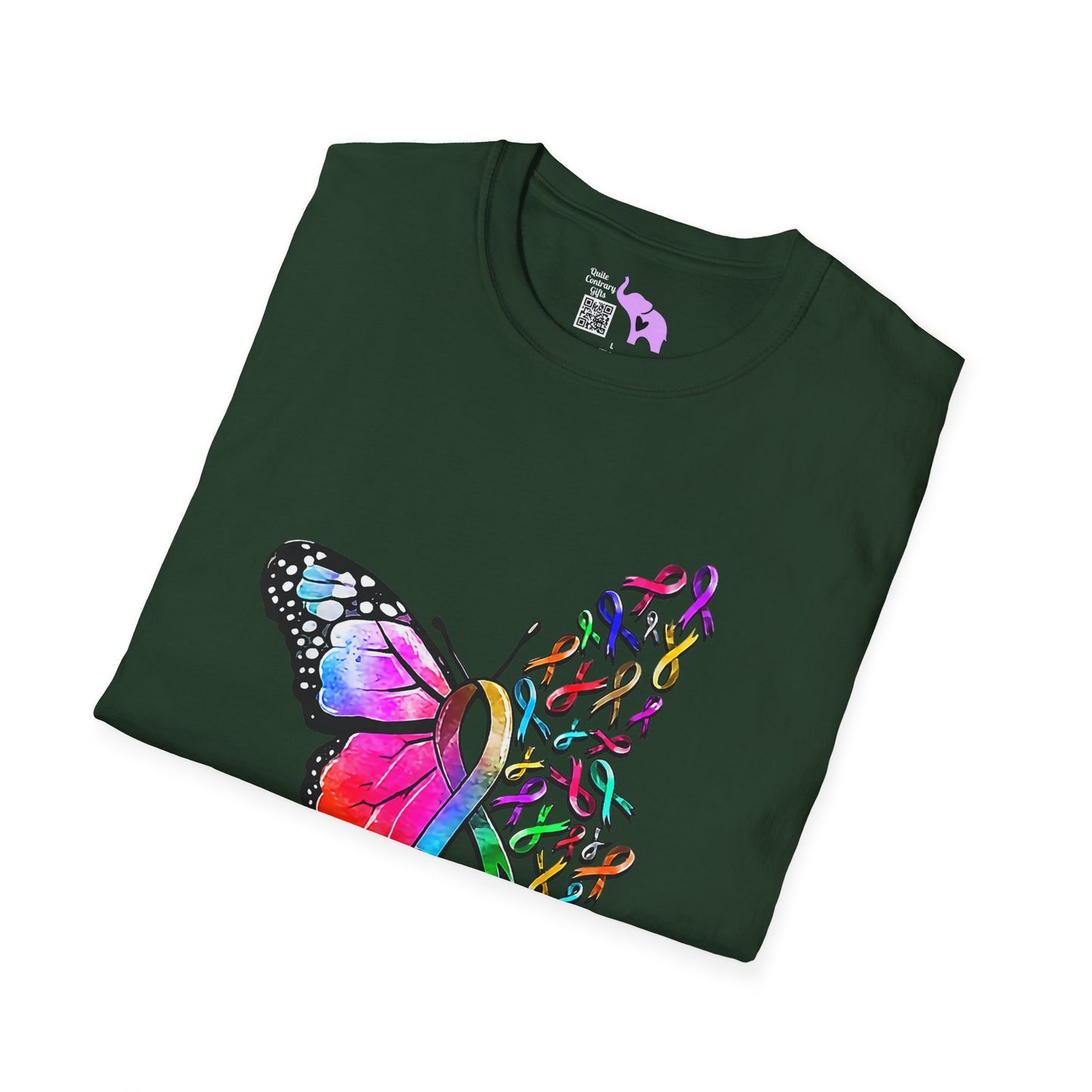 Butterfly Fight Cancer in All Colors 10 Adult T-shirt