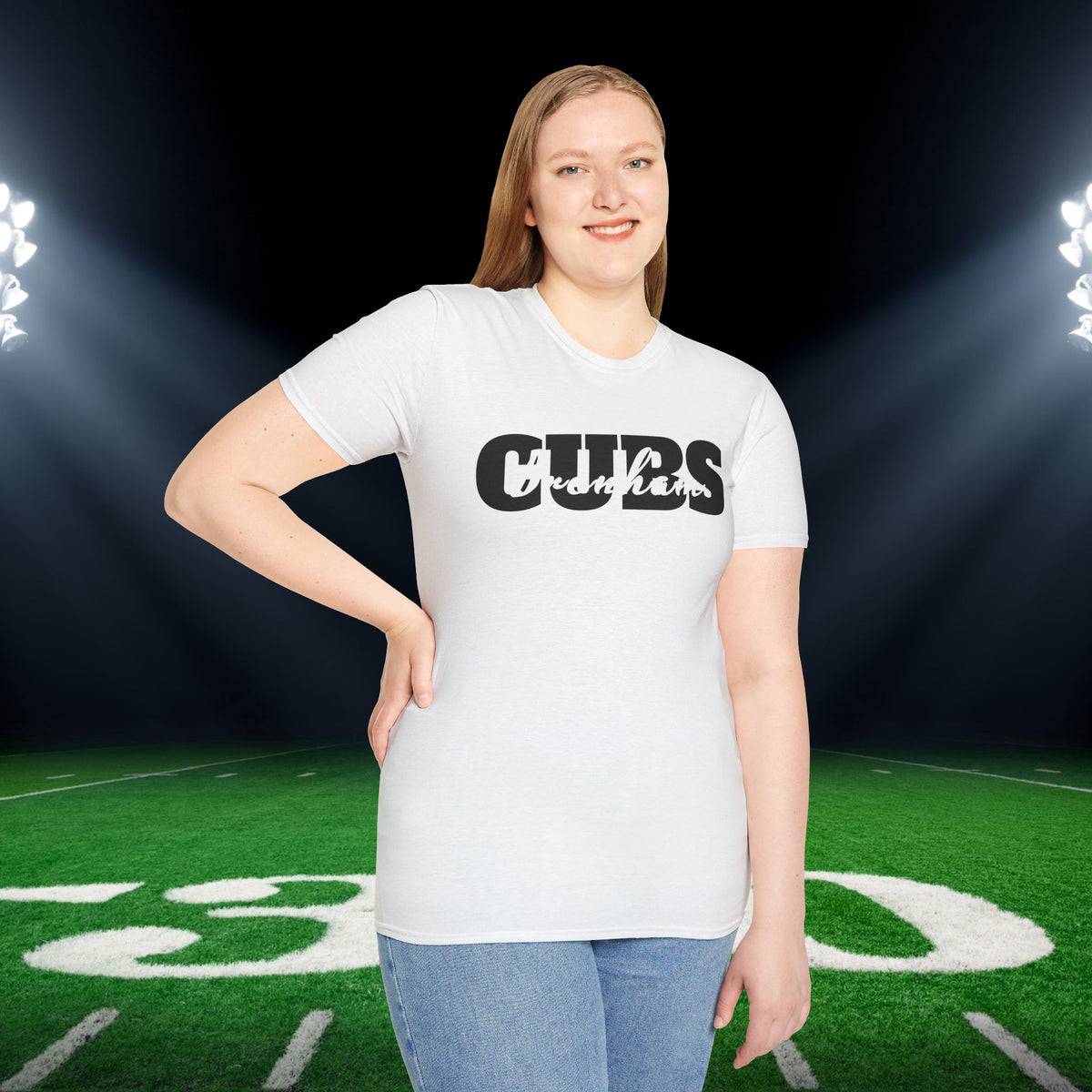 Brenham Cubs Double Text Adult T-shirt