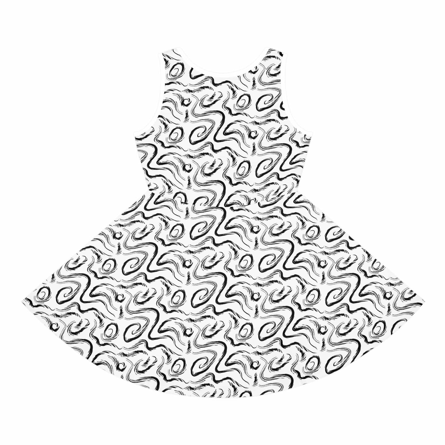 Grunge Scribbles Girls' Sleeveless Sundress