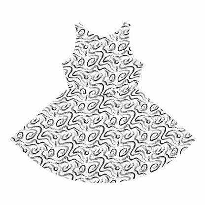 Grunge Scribbles Girls' Sleeveless Sundress