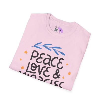 Hanukkah Peace Love & Miracles 2 Adult T-shirt