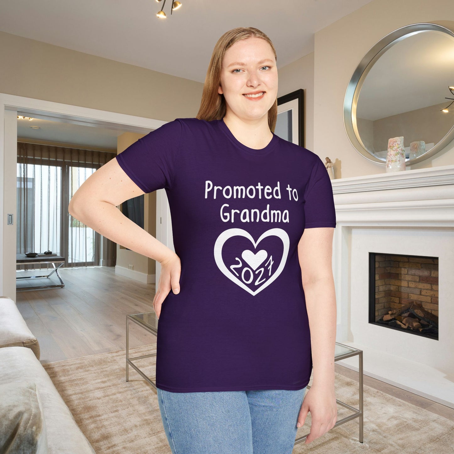 Promoted To Grandma 2027 Adult T-shirt