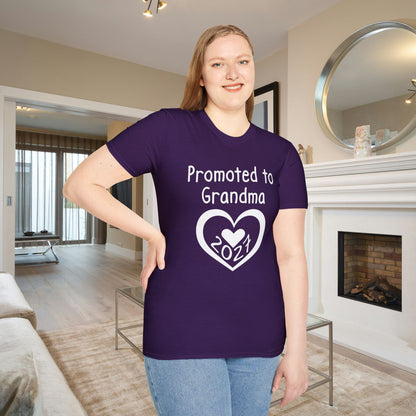 Promoted To Grandma 2027 Adult T-shirt